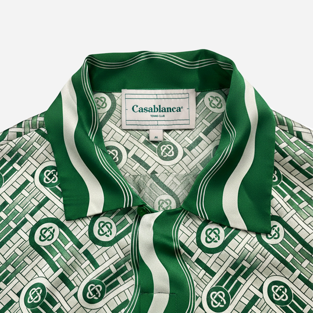 Super Flea Market+Casablanca+Green and cream printed silk set+Joko Winterscheidt1